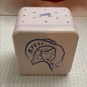 Fossil Pink and Blue Decorative Tin Watch Gift Storage Box